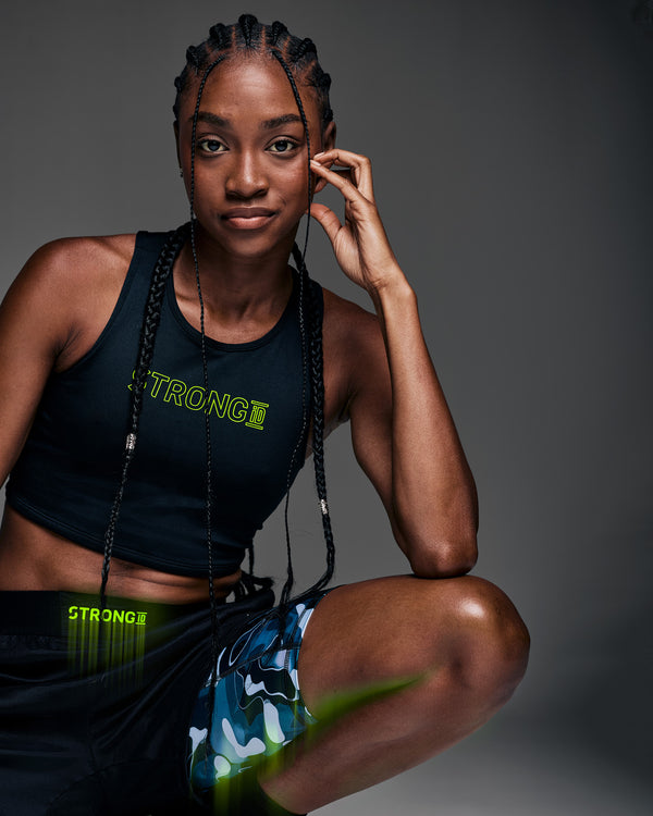 STRONG iD High Neck Lined Crop Tank