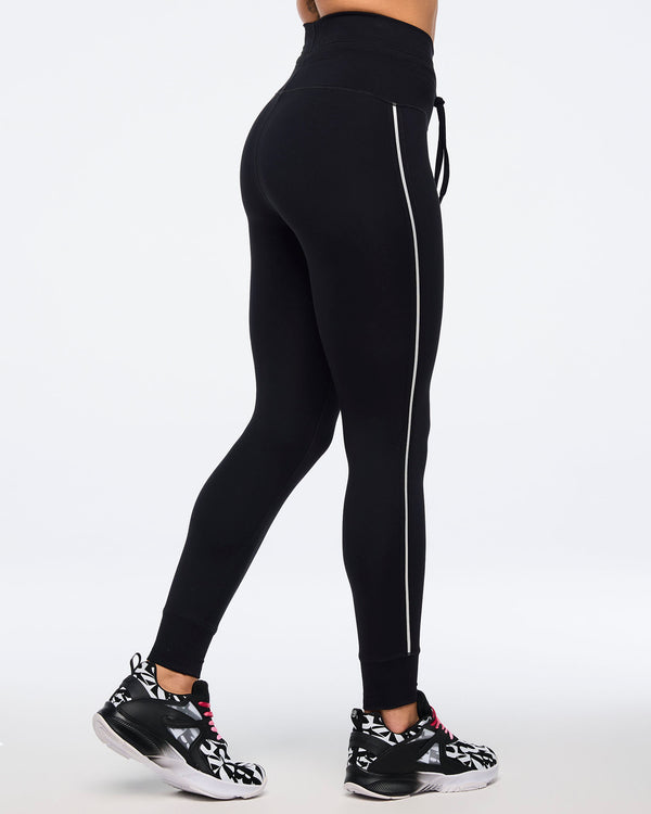 Bold Black # Zumba Haus High Waisted Jogger Leggings