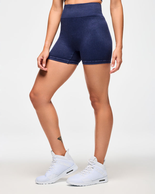 Blue Jean Seamless High Waisted Biker Shorts