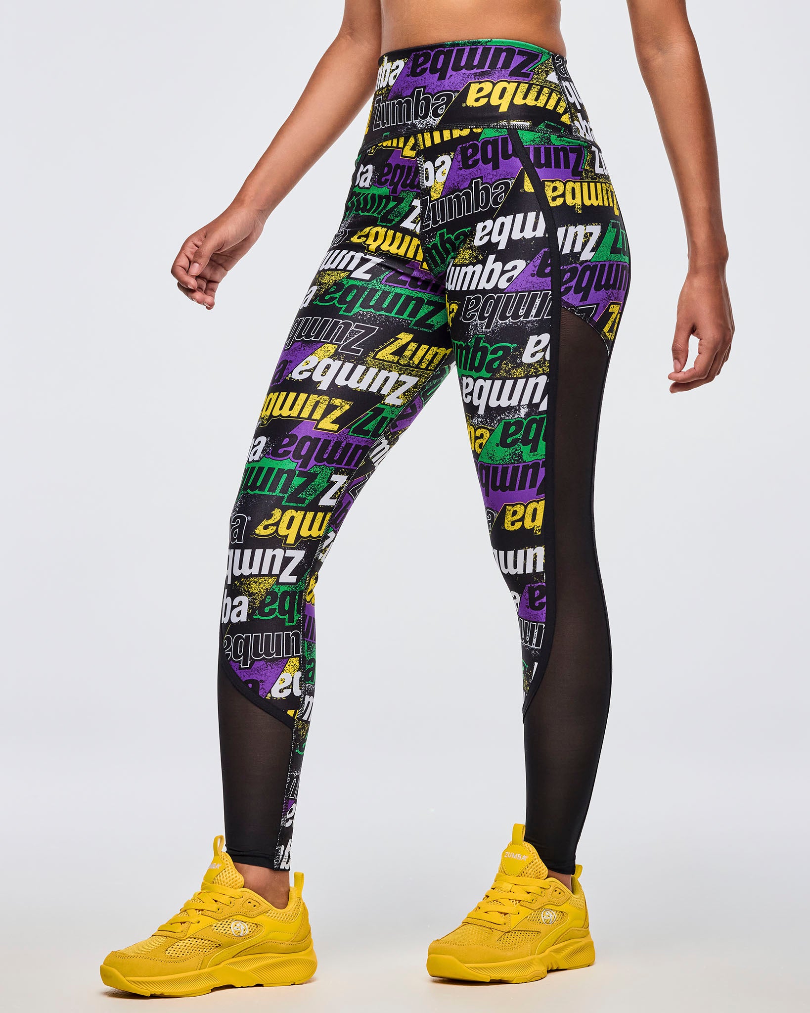 Apres Zumba High Waisted Ankle Leggings With Side Inserts – Zumba