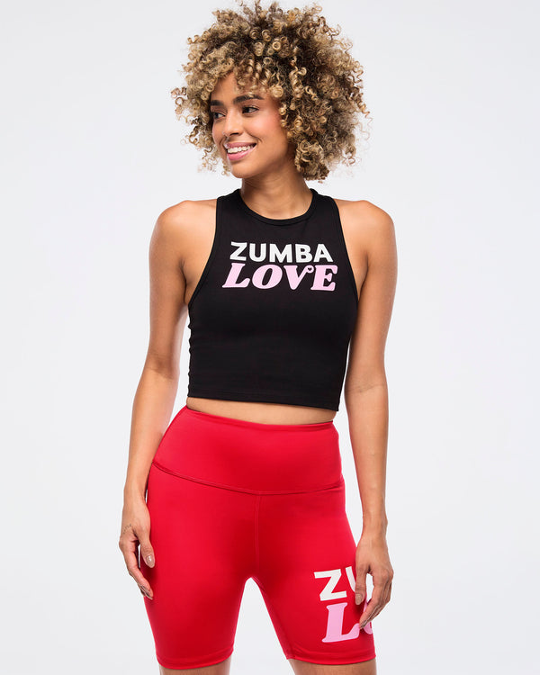 Zumba Love High Neck Mid Crop Tank