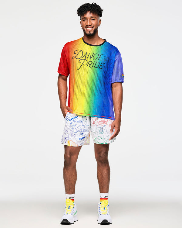 Zumba Boxy Mesh Top With Side Slits