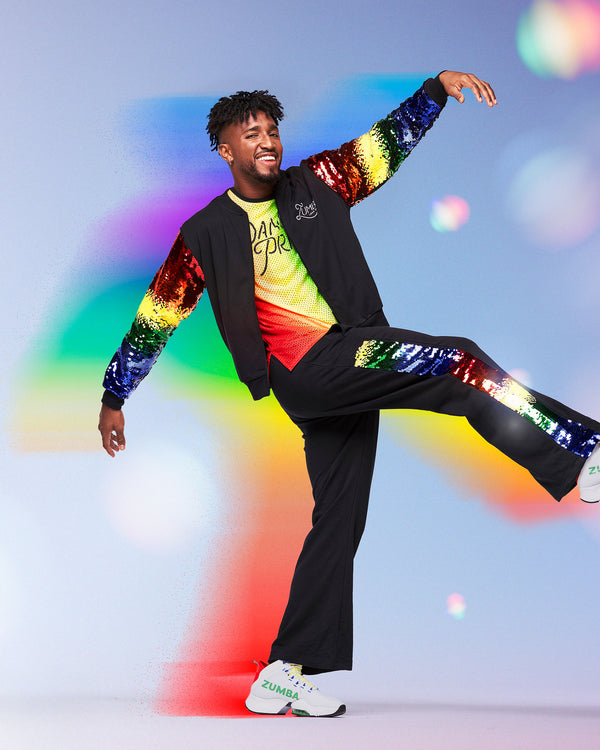 Zumba Wide Leg Sweatpants With Sequin Panels