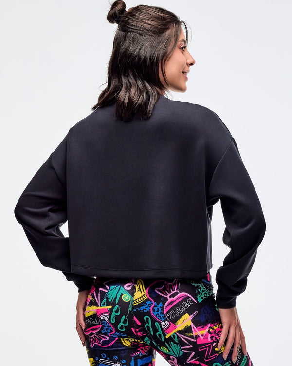 Sizzlin' Modal Long Sleeve Oversized Crop Top