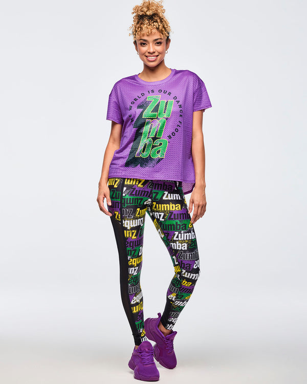 Apres Zumba High Low Crew Neck Top