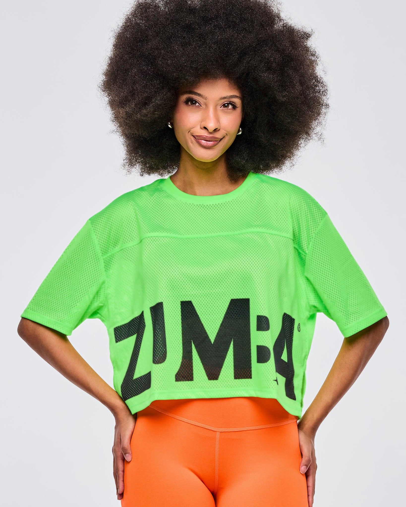 Neon Mesh Boxy Crop Top – Zumba Wear | STRONG iD