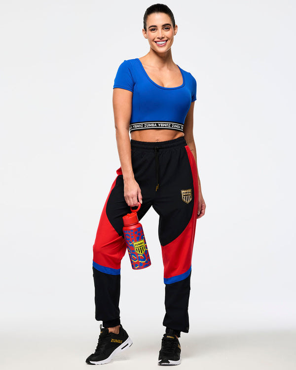 Men's Woven Track Pants With Inserts And Side Snaps