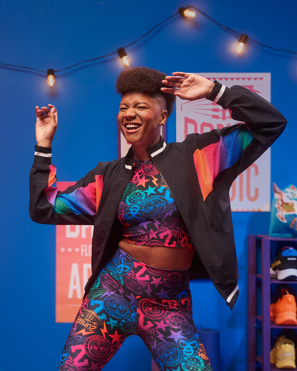 Zumba Libre High Neck Crop Tank With Back Details