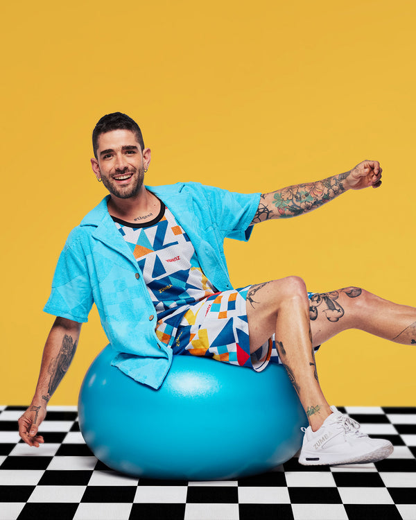 Zumba Rays Terry Button Down