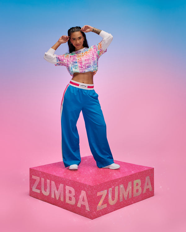Zumba Libre Crew Neck Tee - White/Pink