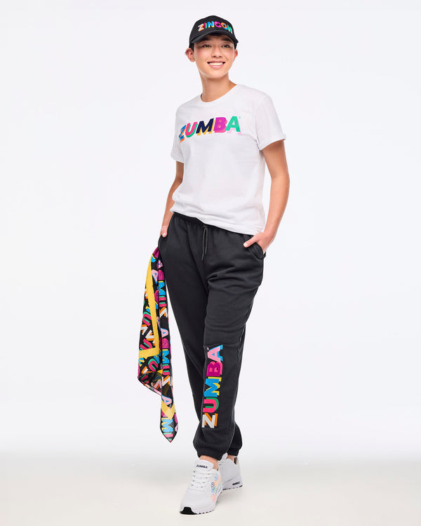 Zumba Multicolor Crew Neck Tee