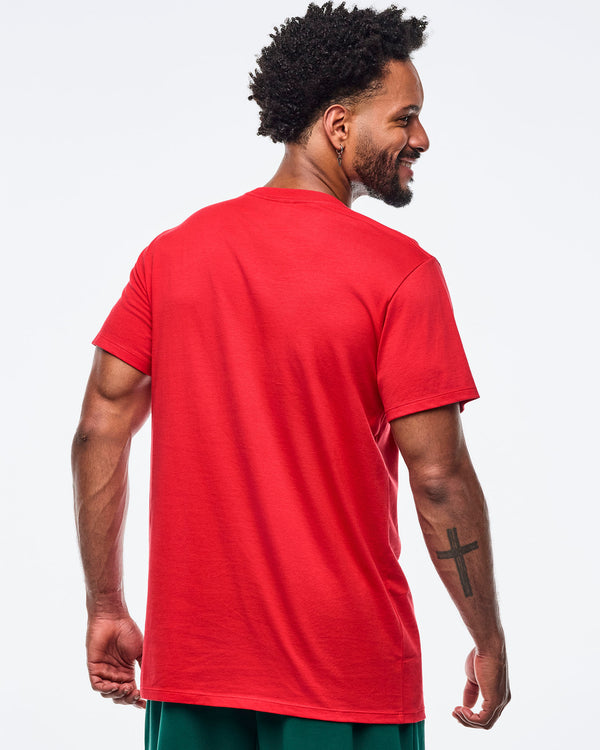 Zumba Holiday Unisex Crew Neck Tee - Red