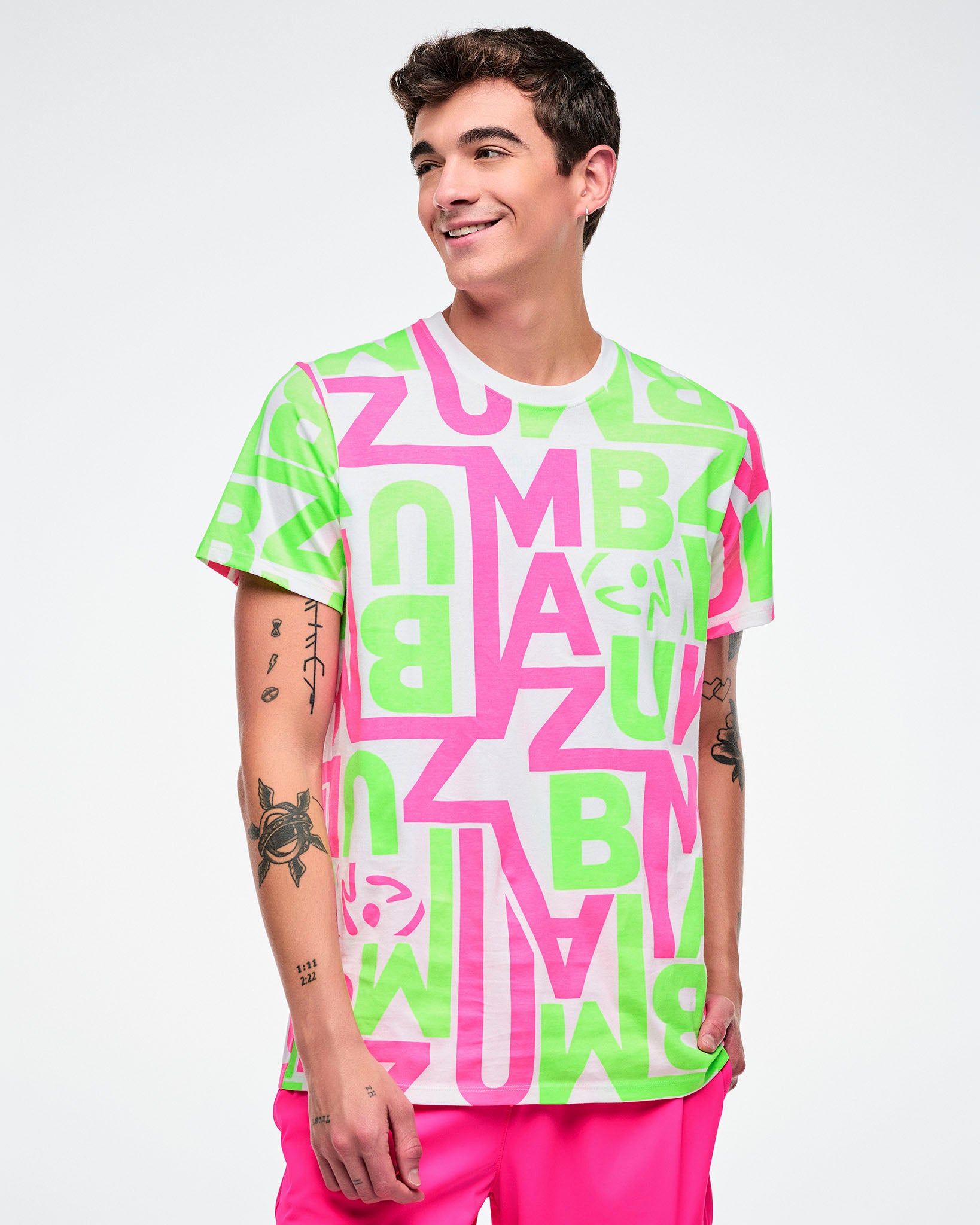 Dale-Z Unisex Crew Neck Tee - White/Green – Zumba Wear | STRONG iD