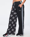 Eastern Flavor Wide Leg Pants With Wide Side Snap Placket