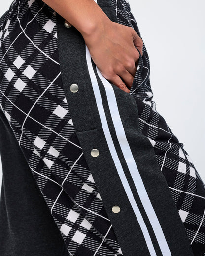 Eastern Flavor Wide Leg Pants With Wide Side Snap Placket