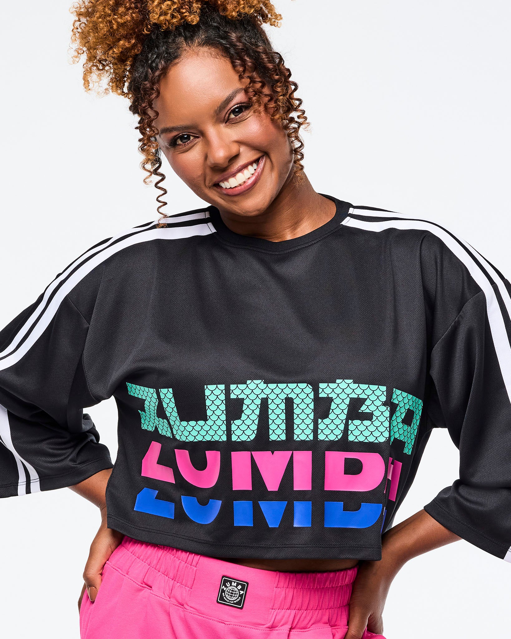 Eastern Flavor Oversized Boxy Crop Top With Strapping – Zumba Wear