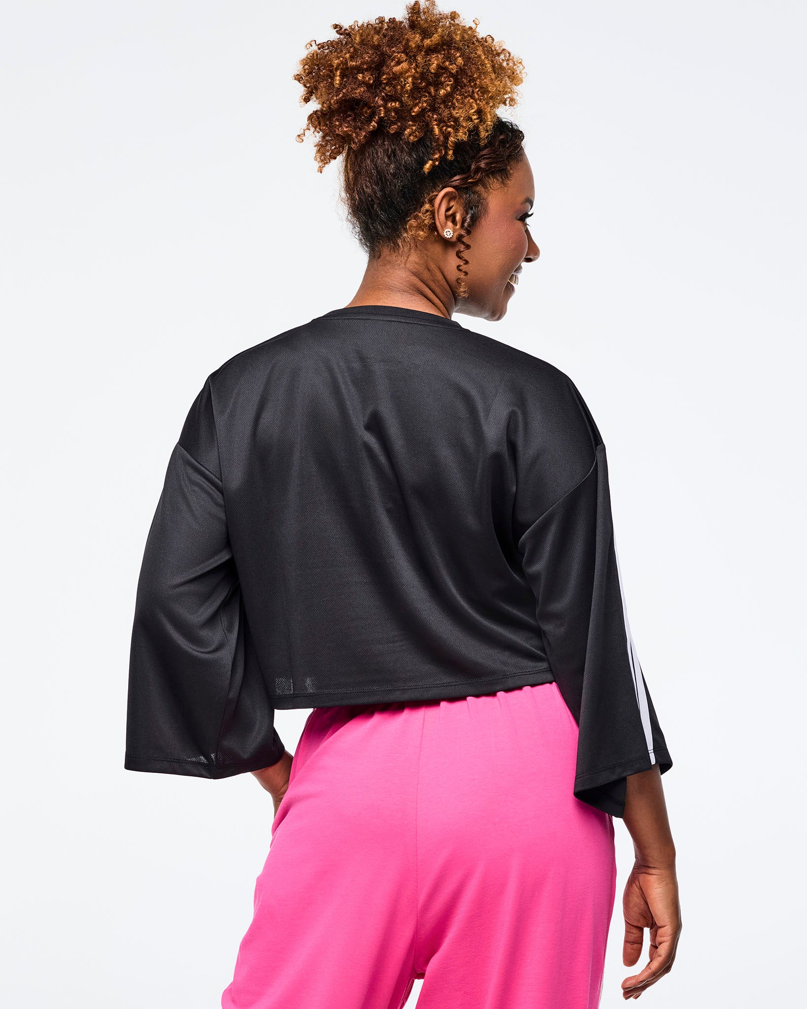 Eastern Flavor Oversized Boxy Crop Top With Strapping – Zumba Wear