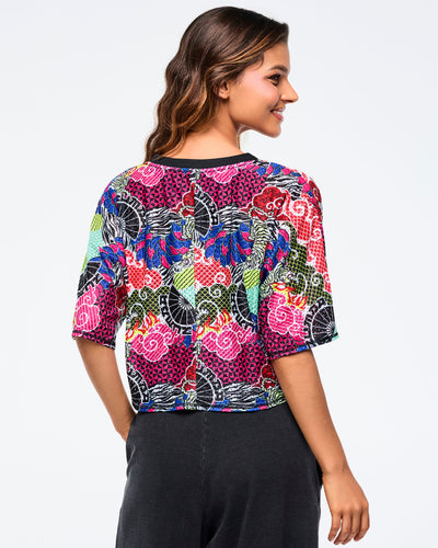 Eastern Flavor Boxy Dolman Crop Top