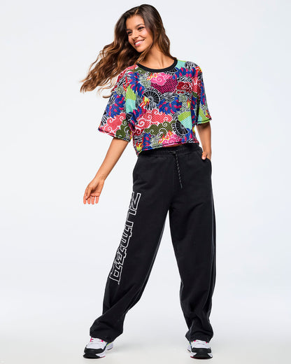 Eastern Flavor Boxy Dolman Crop Top