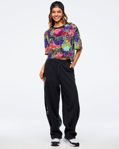 Eastern Flavor Boxy Dolman Crop Top