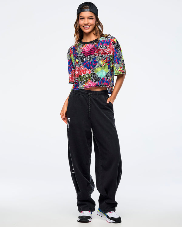 Eastern Flavor Boxy Dolman Crop Top