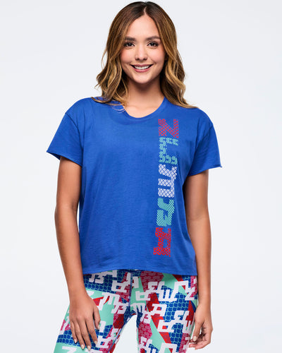 Eastern Flavor High Low Crew Neck Top