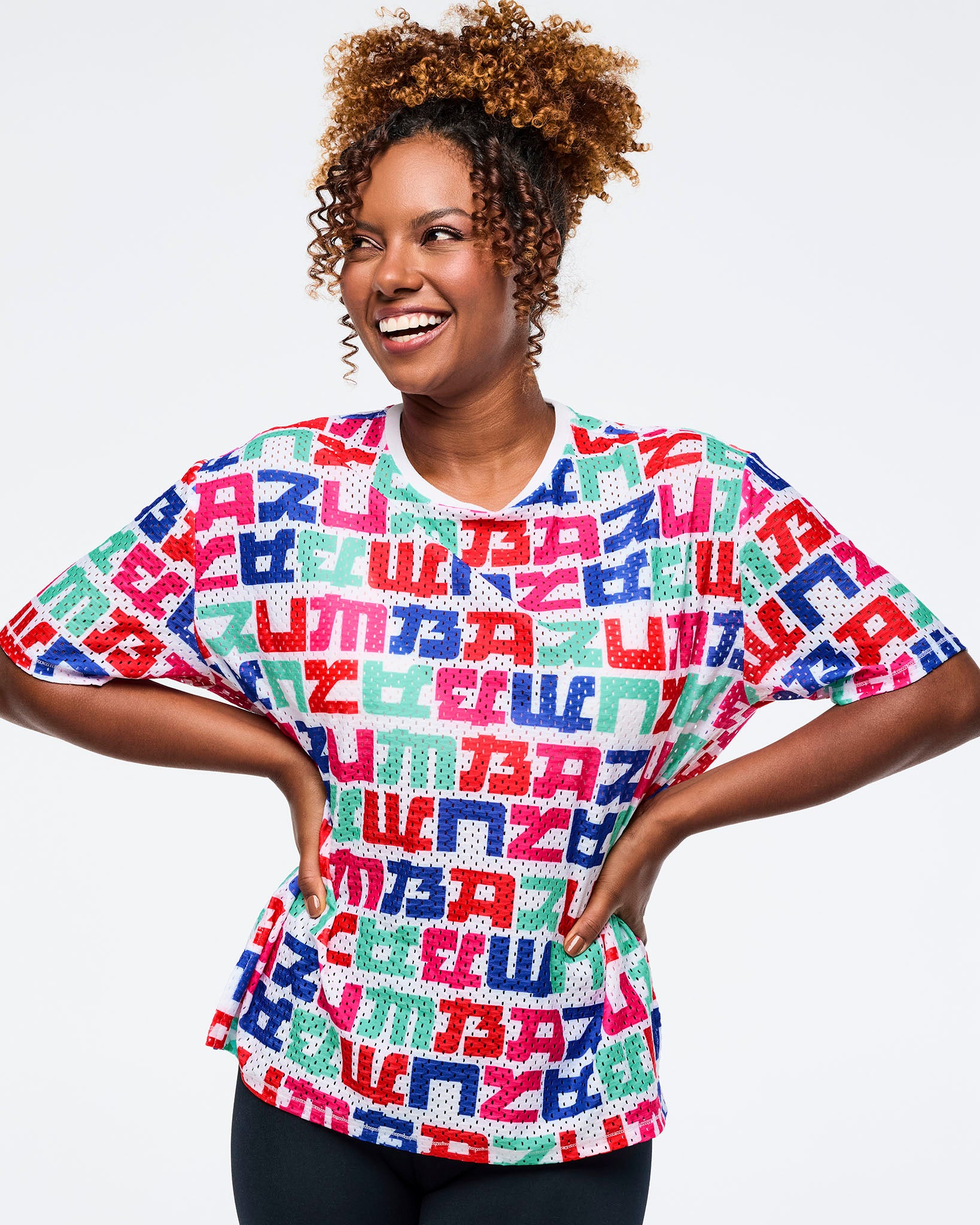 Eastern Flavor Boxy Mesh Top With Side Slits – Zumba Wear | STRONG iD
