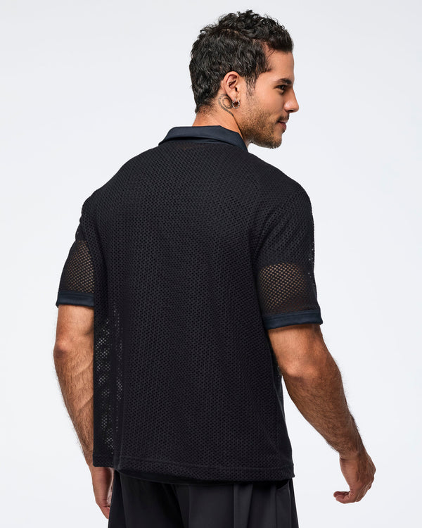 Zumba Basic Oversized Mesh Polo