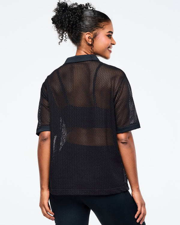 Zumba Basic Oversized Mesh Polo
