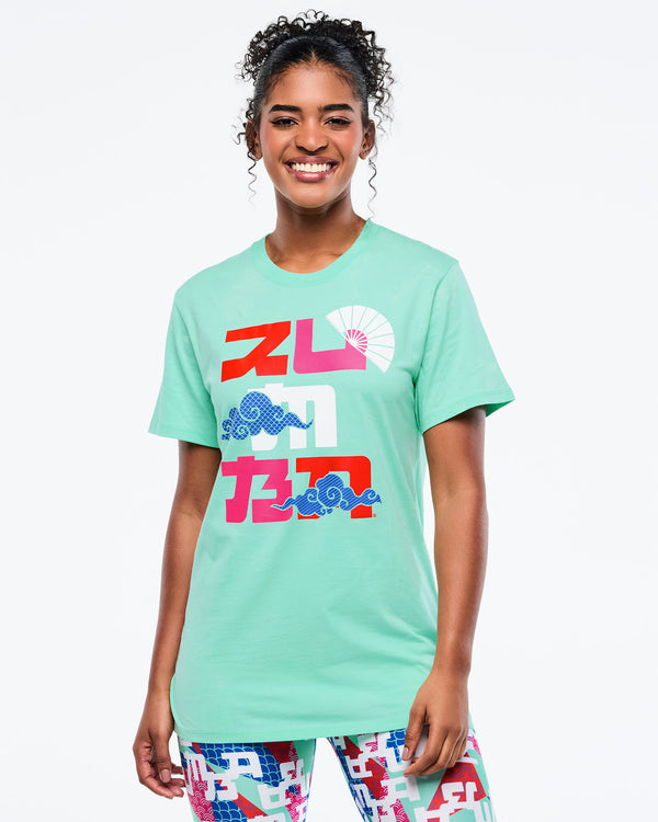 Eastern Flavor Crew Neck Tee - Light Green