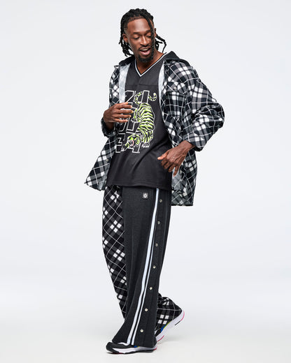 Eastern Flavor Flannel Shacket With Hood