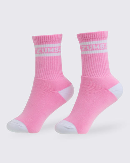 Zumba Amour Plush Half Crew Socks