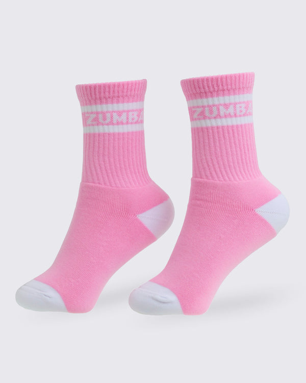 Zumba Amour Plush Half Crew Socks