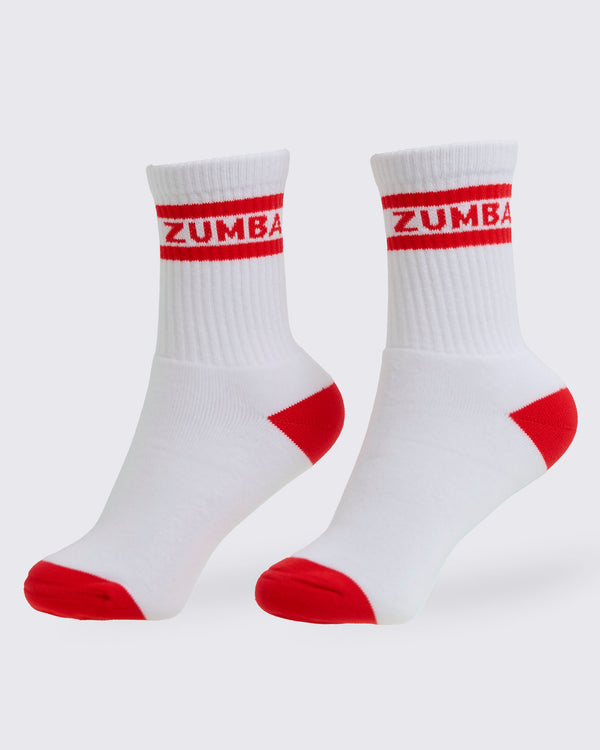 Zumba Amour Plush Half Crew Socks