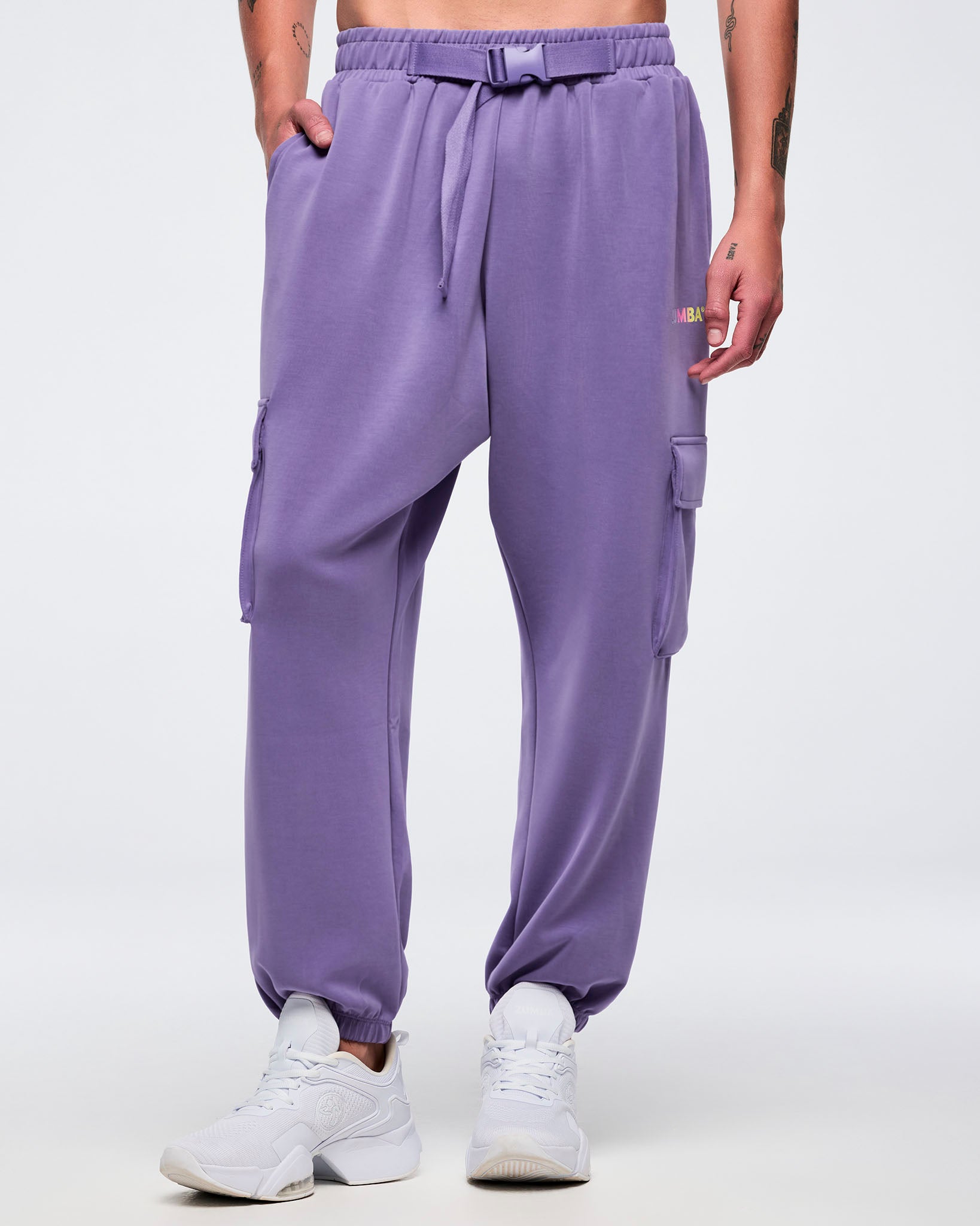 Pastel Modal Slouch Cargo Pants With Belt – Zumba Wear | STRONG iD