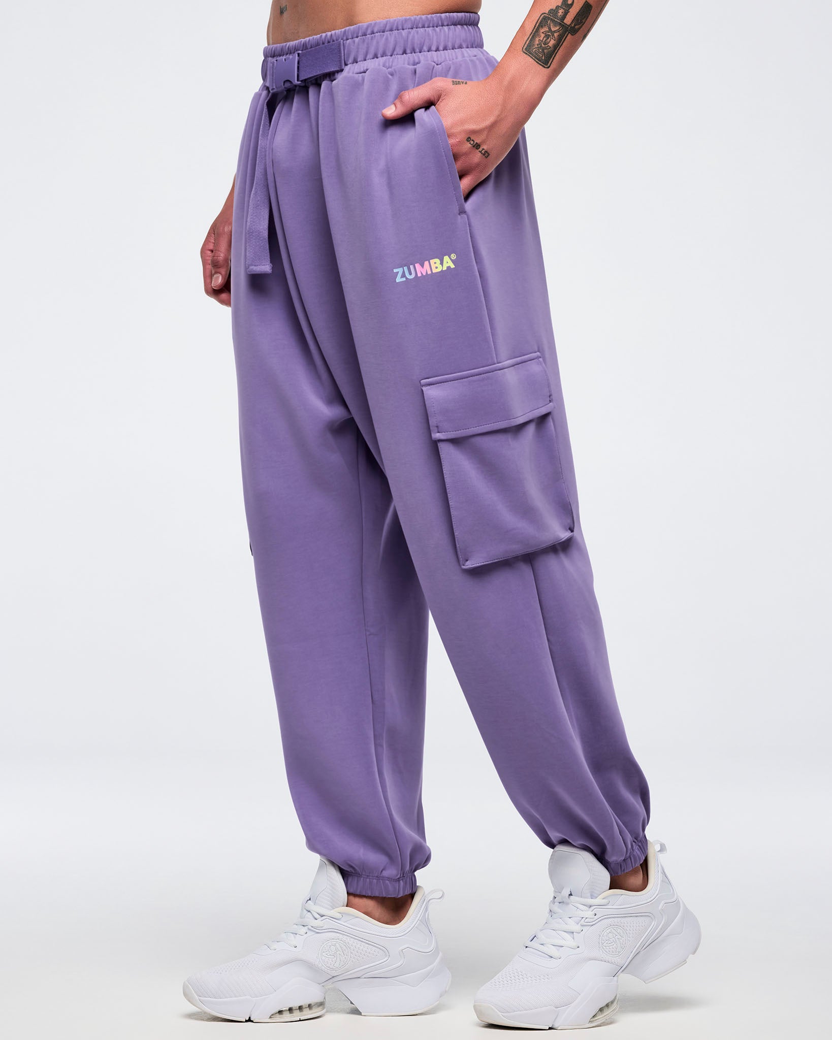 Pastel Modal Slouch Cargo Pants With Belt – Zumba Wear | STRONG iD