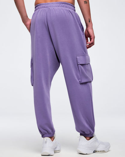Pastel Modal Slouch Cargo Pants with Belt