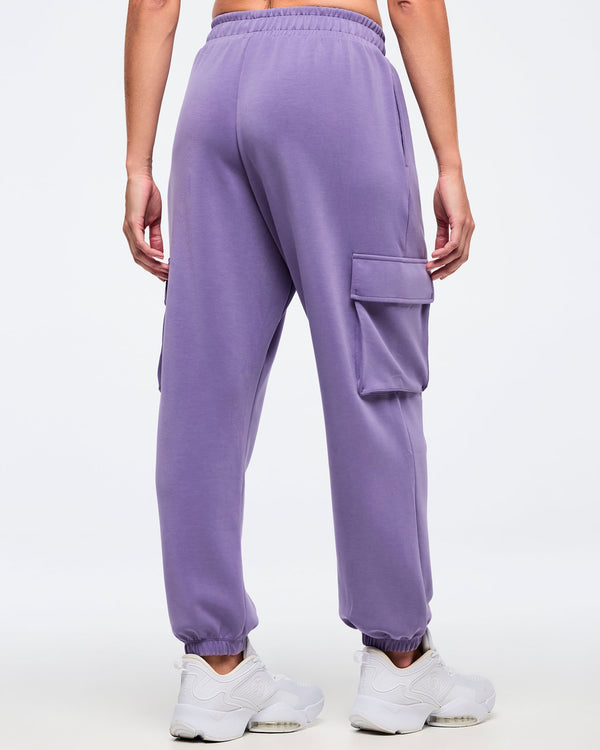 Pastel Modal Slouch Cargo Pants with Belt