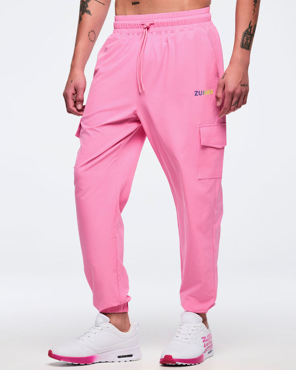 Pastel Woven Cargo Pants