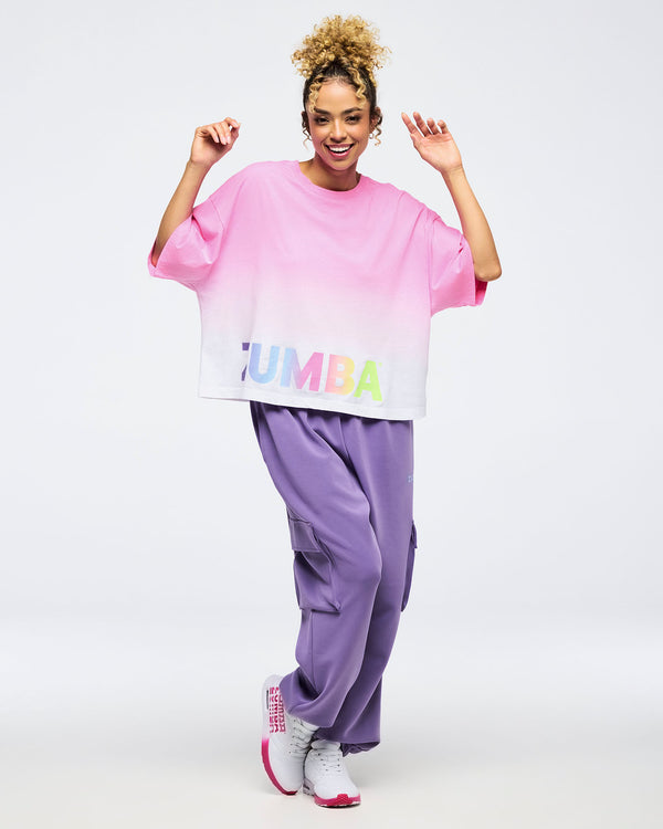 Pastel Oversized Boxy Crop Top