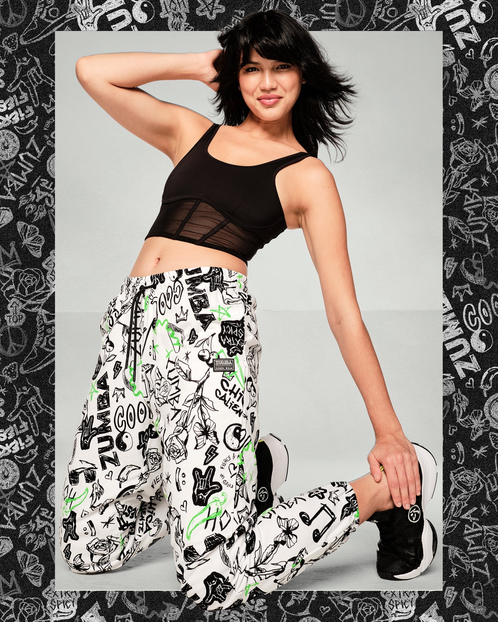 Fierce And Fired Up Baggy Sweatpants Zumba Wear STRONG iD