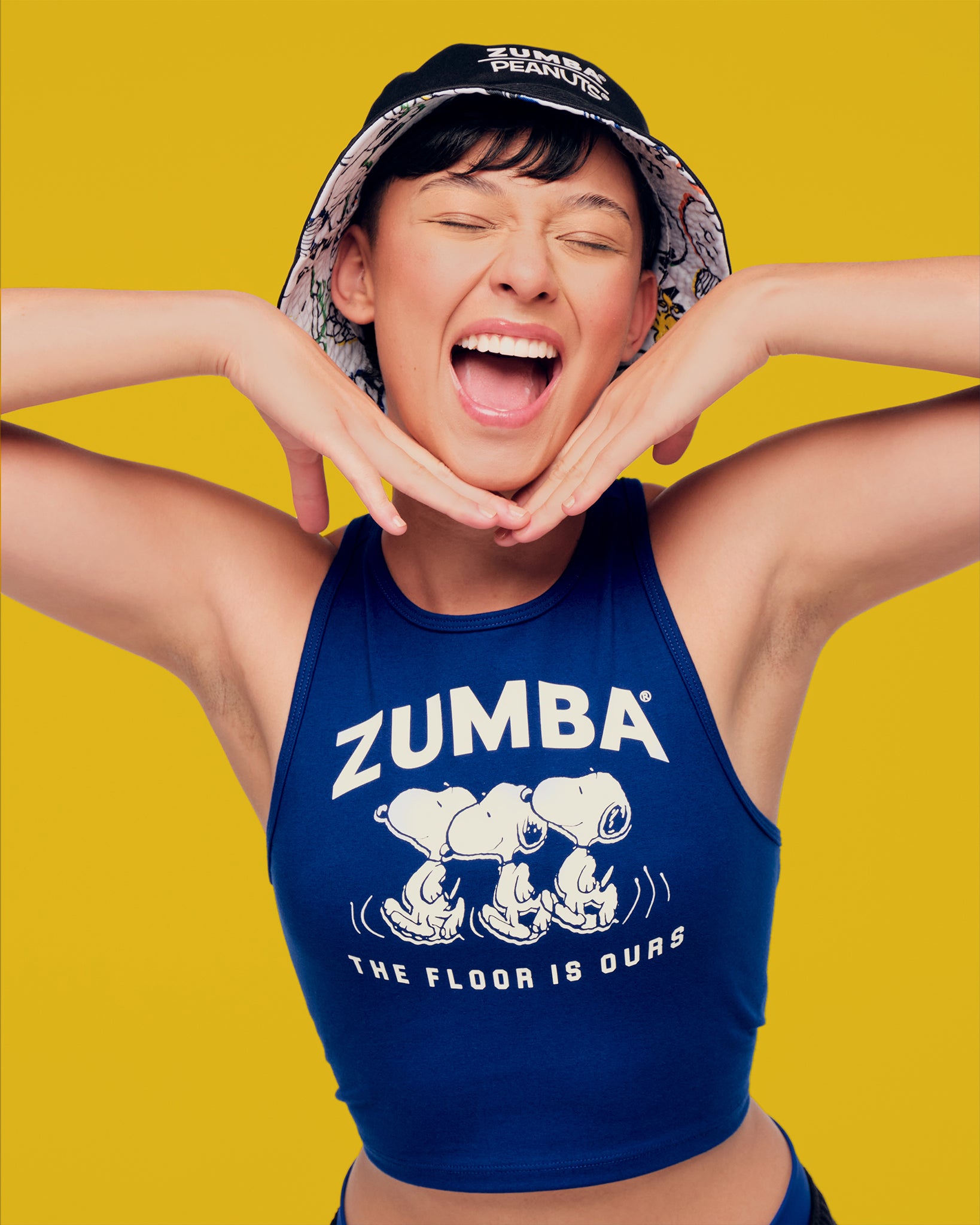 Zumba X Peanuts High Neck Mid Crop Tank Zumba X Peanuts High Neck Mid Crop Tank
