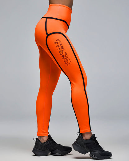 STRONG iD High Waisted Ankle Legging With Strapping