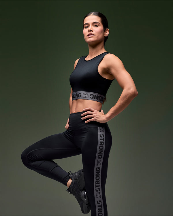 STRONG iD Crop Tank With Elastic Waistband