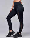 STRONG iD High Waisted Ankle Leggings With Mesh Insert