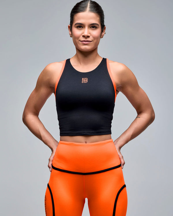 STRONG iD High Neck Racerback Tank With Shelf Bra