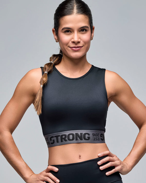 STRONG iD Crop Tank With Elastic Waistband