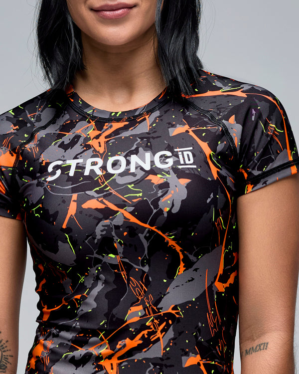 STRONG iD Fitted Raglan Cap Sleeve Top