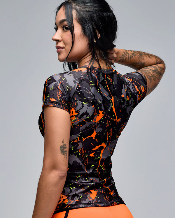 STRONG iD Fitted Raglan Cap Sleeve Top