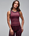 STRONG iD Waist Length Tank - Dark Burgundy